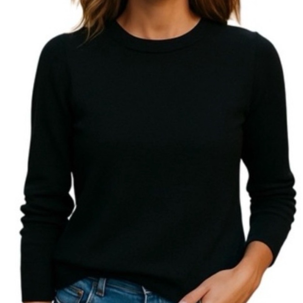 Classic Black Women's Mock Neck Sweater- Medium